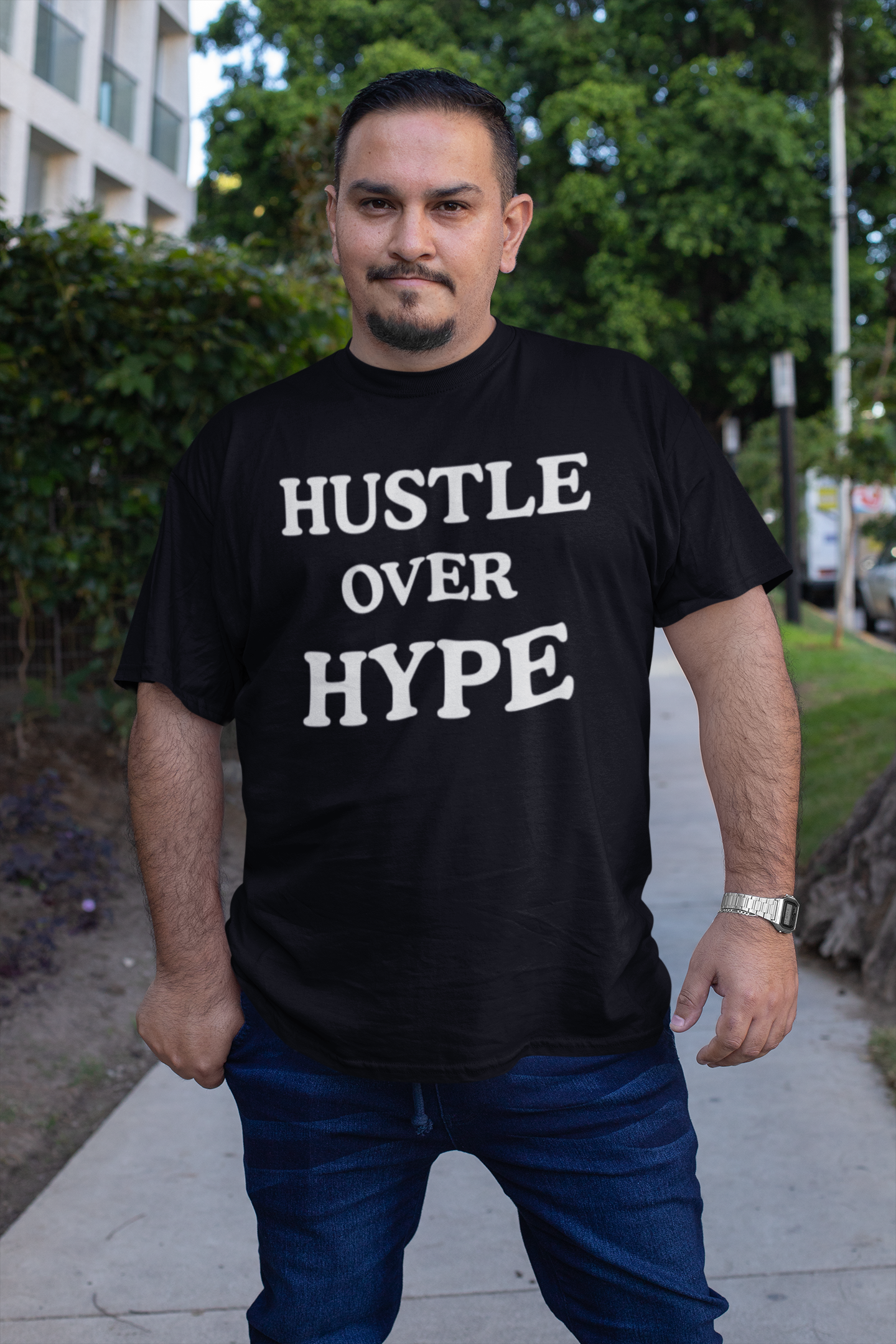 Hustle Over Hype Tee - Men's Statement Shirt